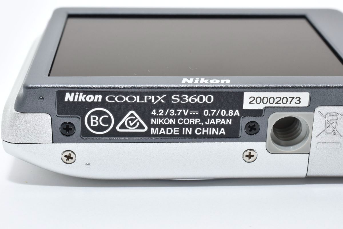 美品｜Nikon COOLPIX S3600 8倍ズーム 2005万画素 クールピクス