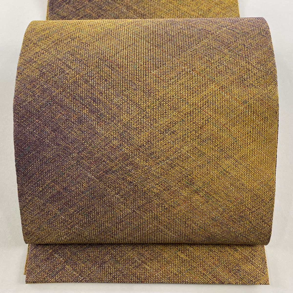 美品】 名古屋帯 秀品 トンネル仕立て 八寸名古屋帯 幾何学模様 金糸