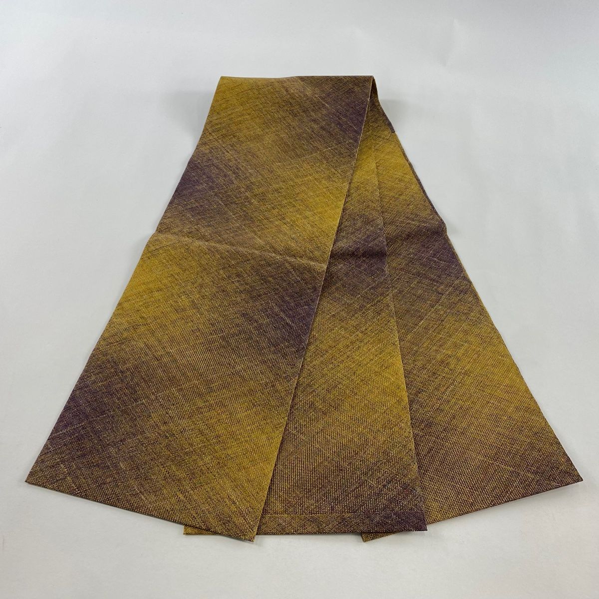 美品】 名古屋帯 秀品 トンネル仕立て 八寸名古屋帯 幾何学模様 金糸