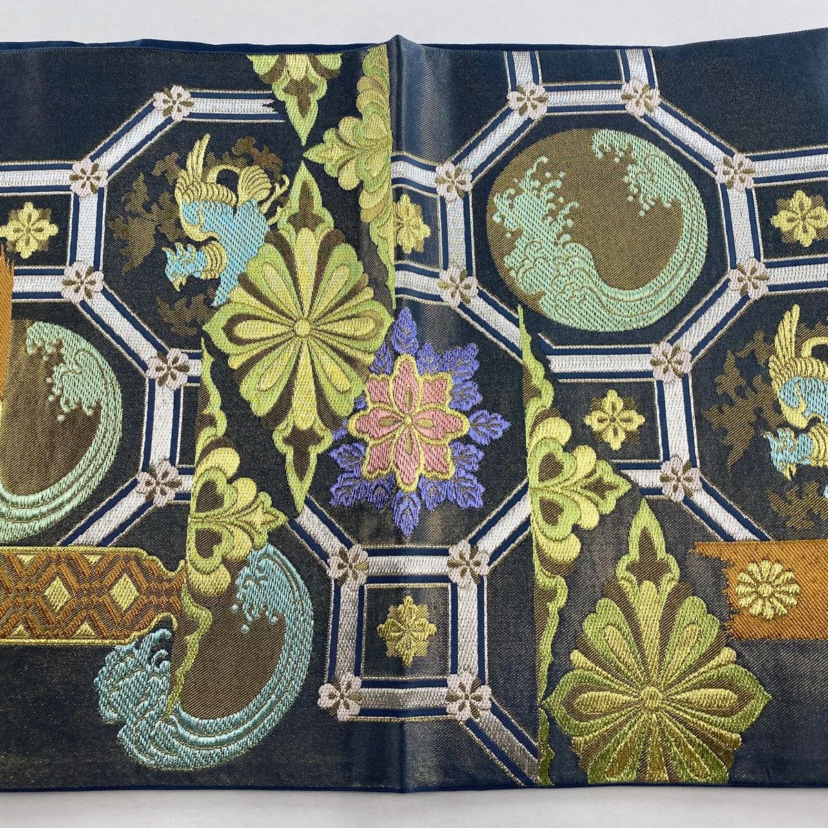 408my12◇川島織物 蘭 カトレヤ 金糸 銀糸 六通 本袋帯◇美品 511my54◇逸品！西陣 川島織物 本袋帯 エ霞 桐唐草 蝶々 雲 六通◇美品