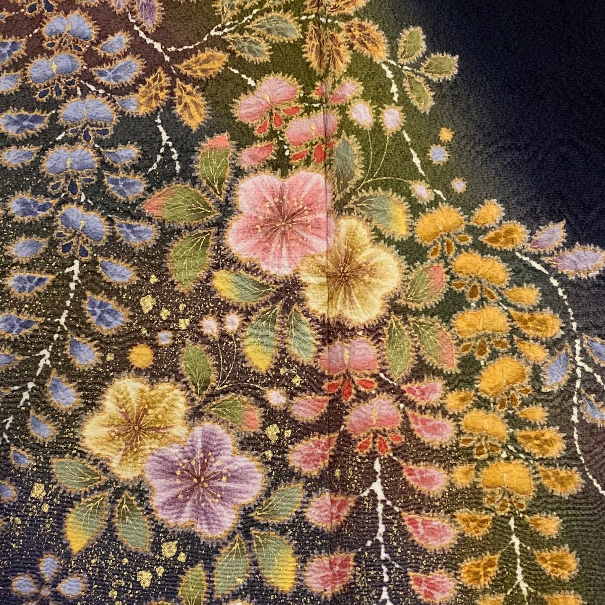 付下げ 刺繍 辻が花模様 KK-2225 付下げ 刺繍 辻が花模様 KK-2225 付下げ 刺繍 辻が花模様 KK-2225 付け