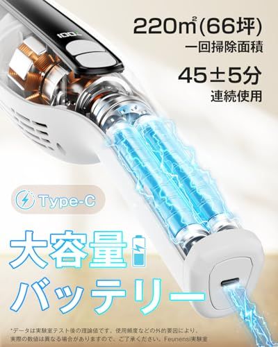 新品】掃除機 コードレス 【2025新登場】55KPa超強力吸引&自立式&LED