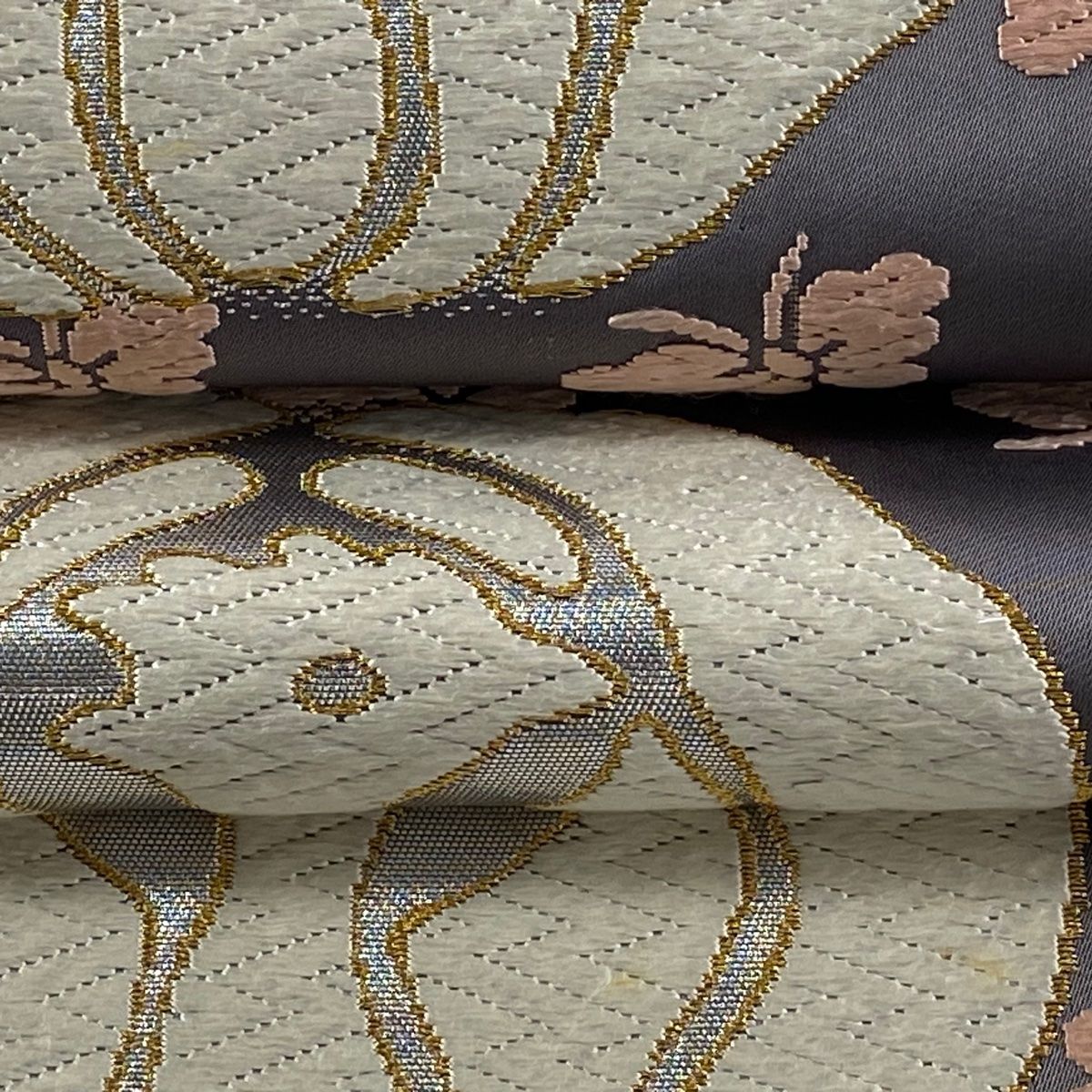 O0704 美品 逸品 豪華 唐織 河合美術織物 正絹 袋帯 O0704 美品 逸品