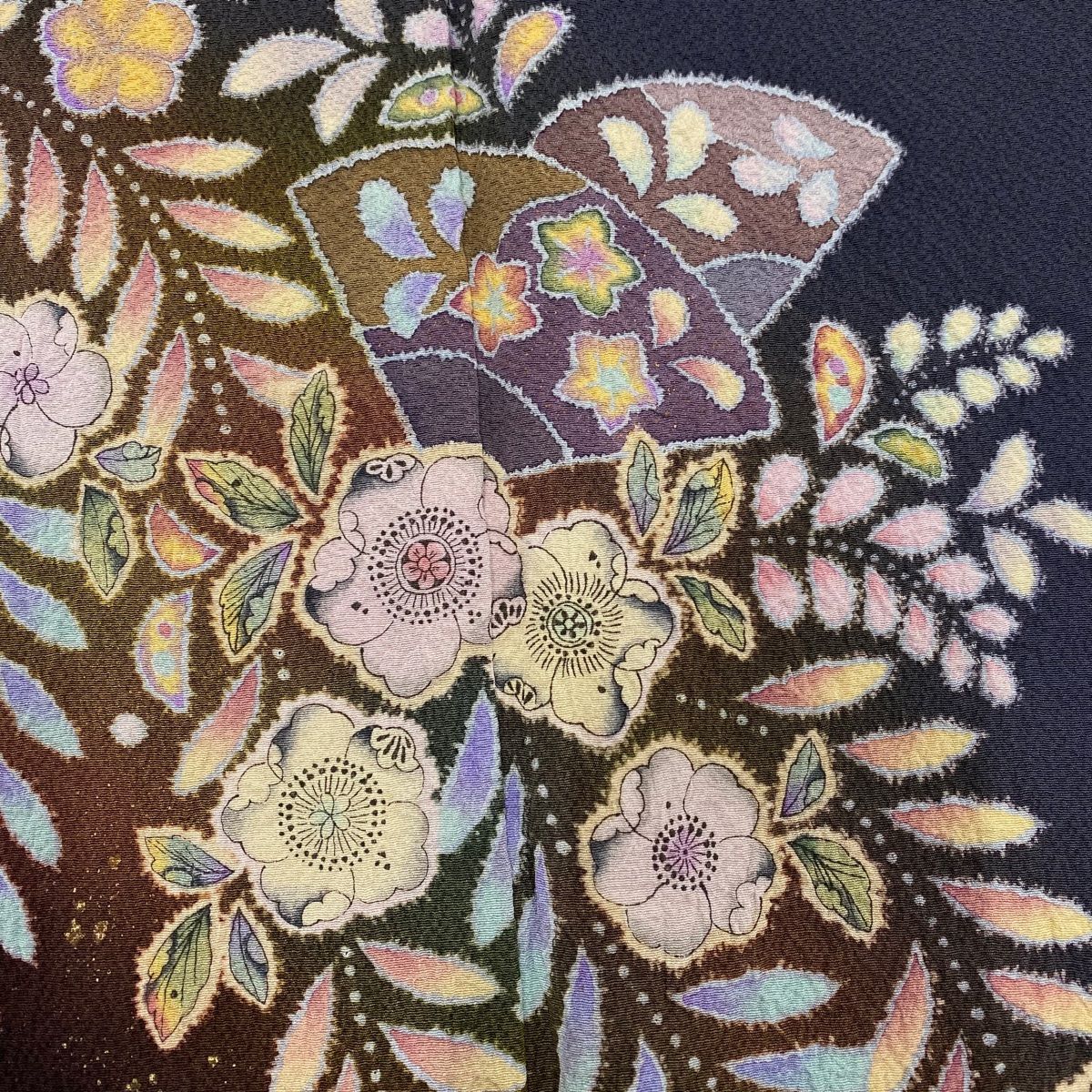 t*5様 翠山工房 やまと扱い 辻が花 訪問着 フルセット 美品 身丈171 裄