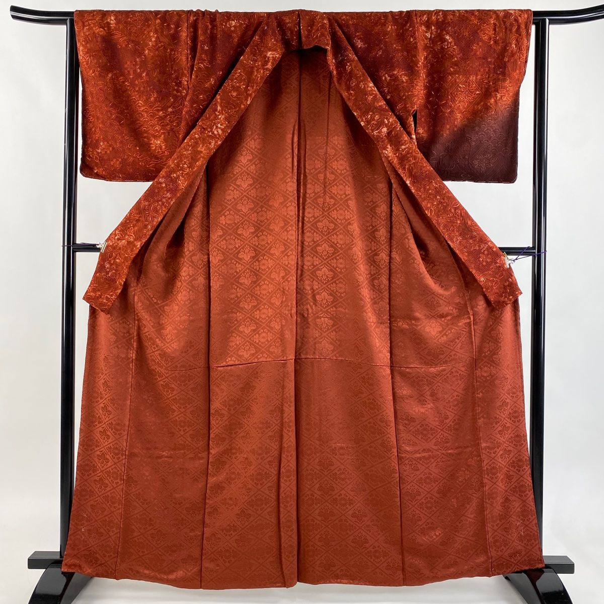 美品】 付下げ 身丈163.5cm 裄丈64cm M 袷 寄せ柄 青海波 刺繍 ぼかし