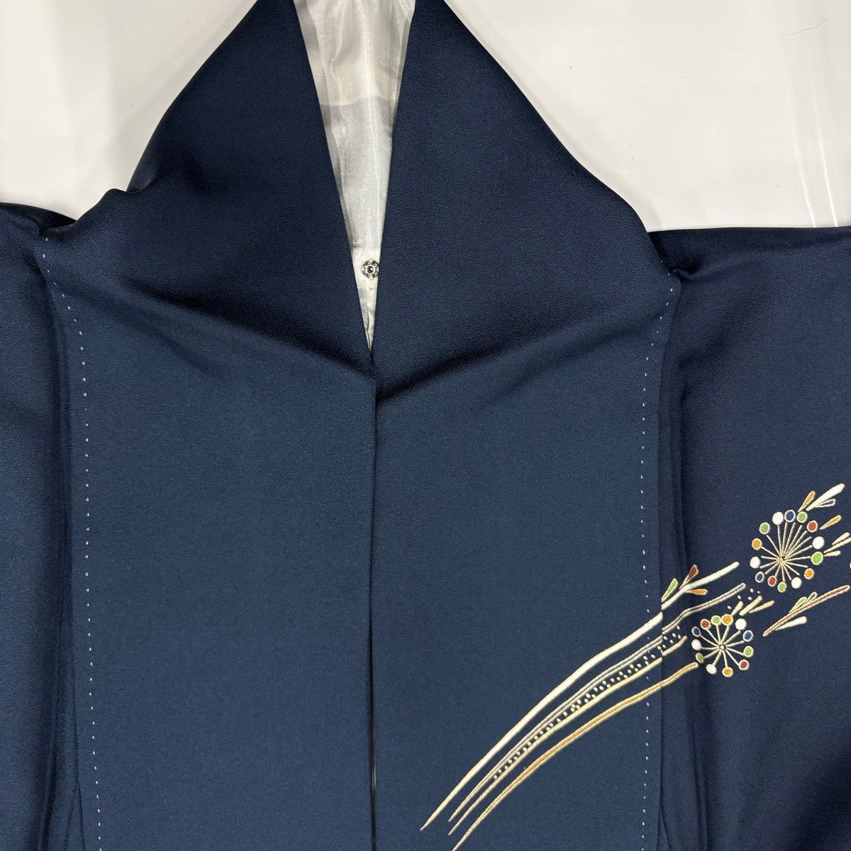 着物 絽の付下 夏着物 草の葉に鷺 夏着物 付下げ 作家物 絽 草模様