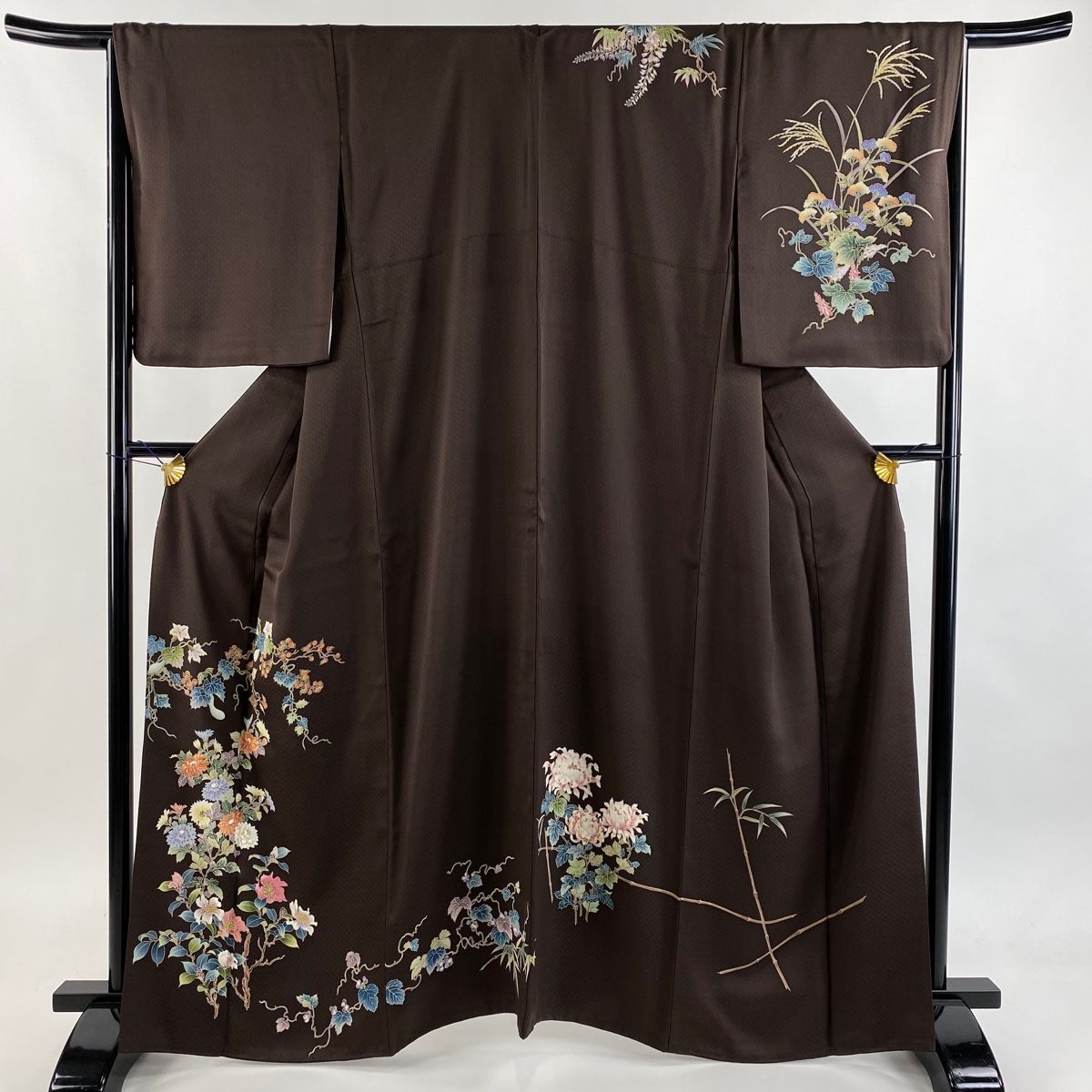 BO　No.2629 正絹刺繍瓢箪柄暈し訪問着　美品 BO No.2629 正絹刺繍瓢箪柄暈し訪問着 美品 BO No.2629 正絹刺繍瓢箪柄