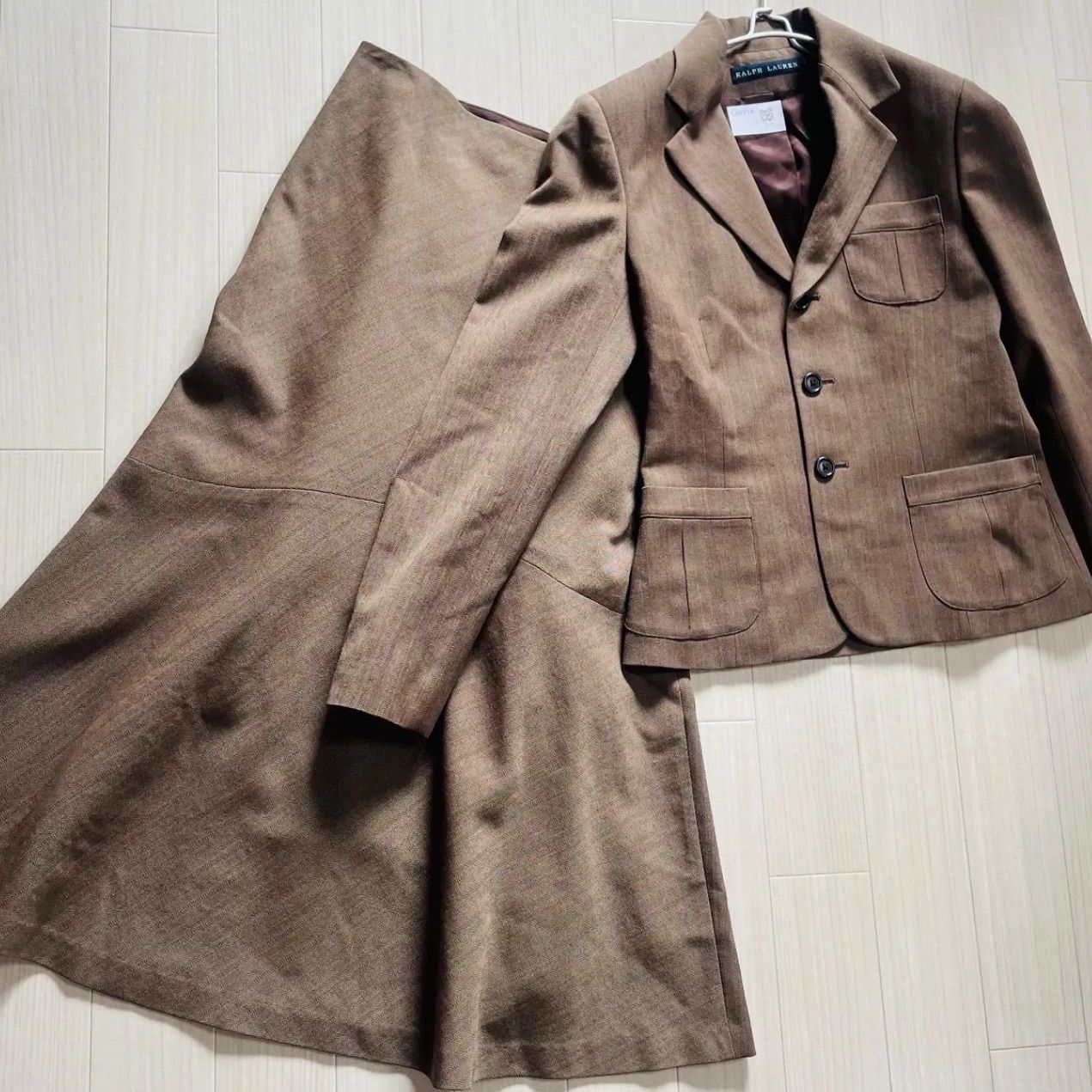 ほぼ新品 RALPH LAUREN セットアップスーツ 上下 ジャケット ロング