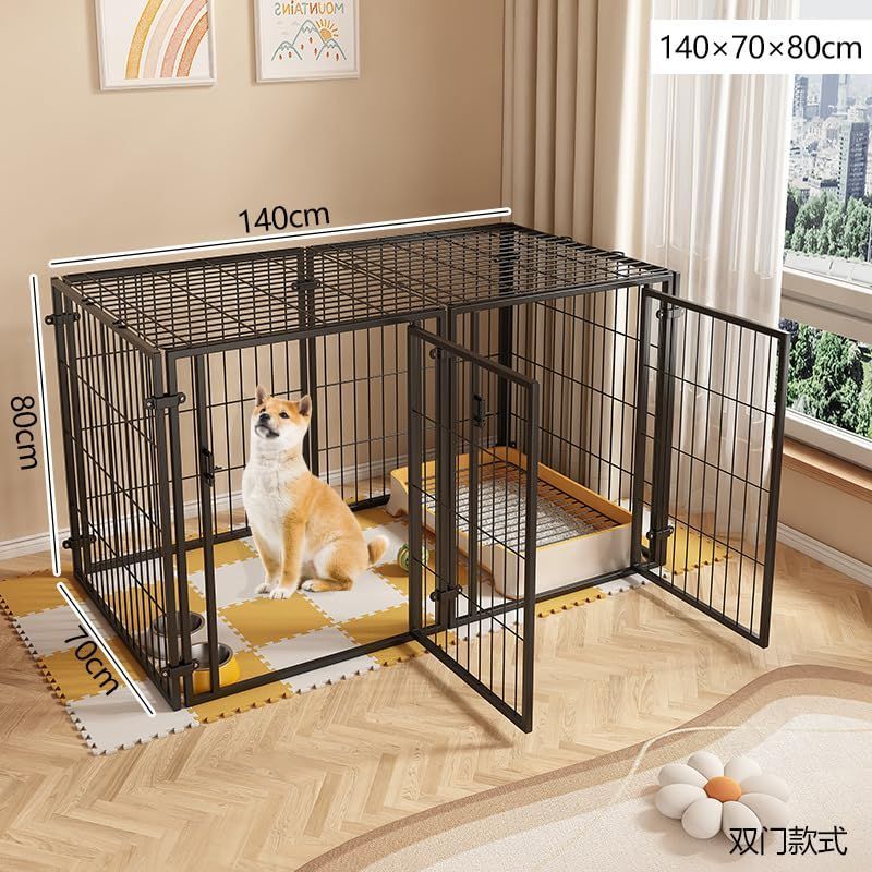 数量限定】連結可能 6パネル 金属製 室内外兼用 ブラック 70×80×140cm