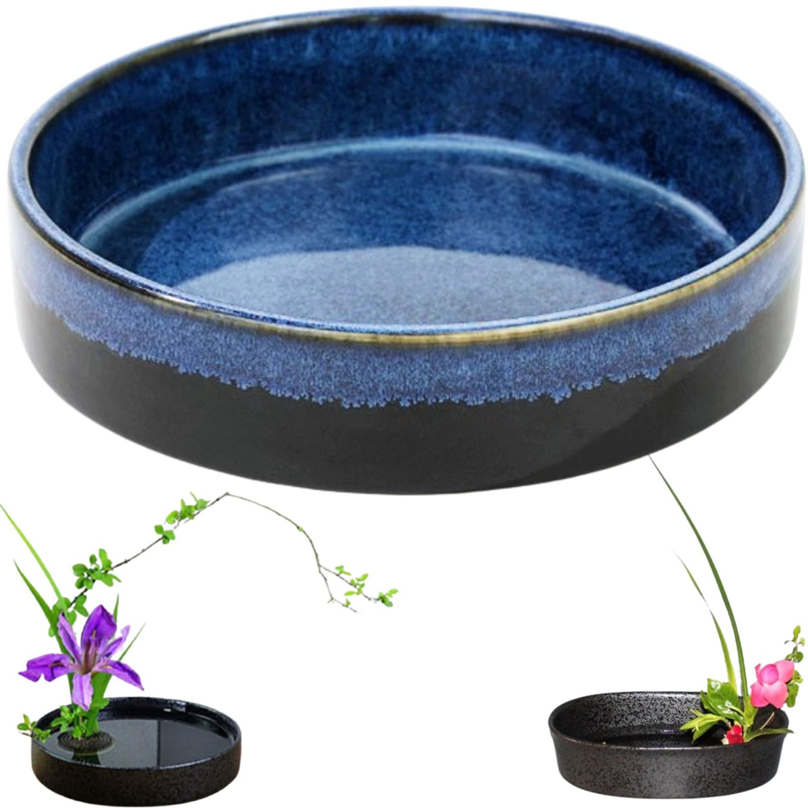 景千 花器 生け花 生け花用の花器 花瓶 陶器花器 華道用花器 黄釉