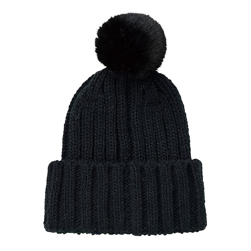 [ロキシー] ビーニー LET IT SNOW レディース BLK F 1 レディース ビーニー ニット帽 ファッション小物 ガールズ 秋