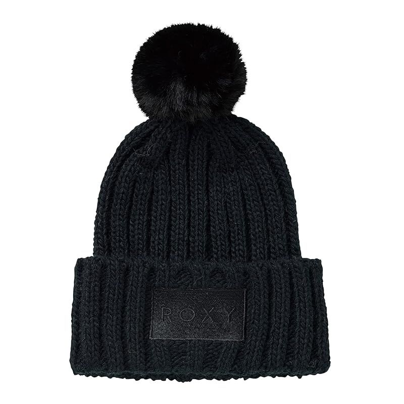 [ロキシー] ビーニー LET IT SNOW レディース BLK F 1 レディース ビーニー ニット帽 ファッション小物 ガールズ 秋
