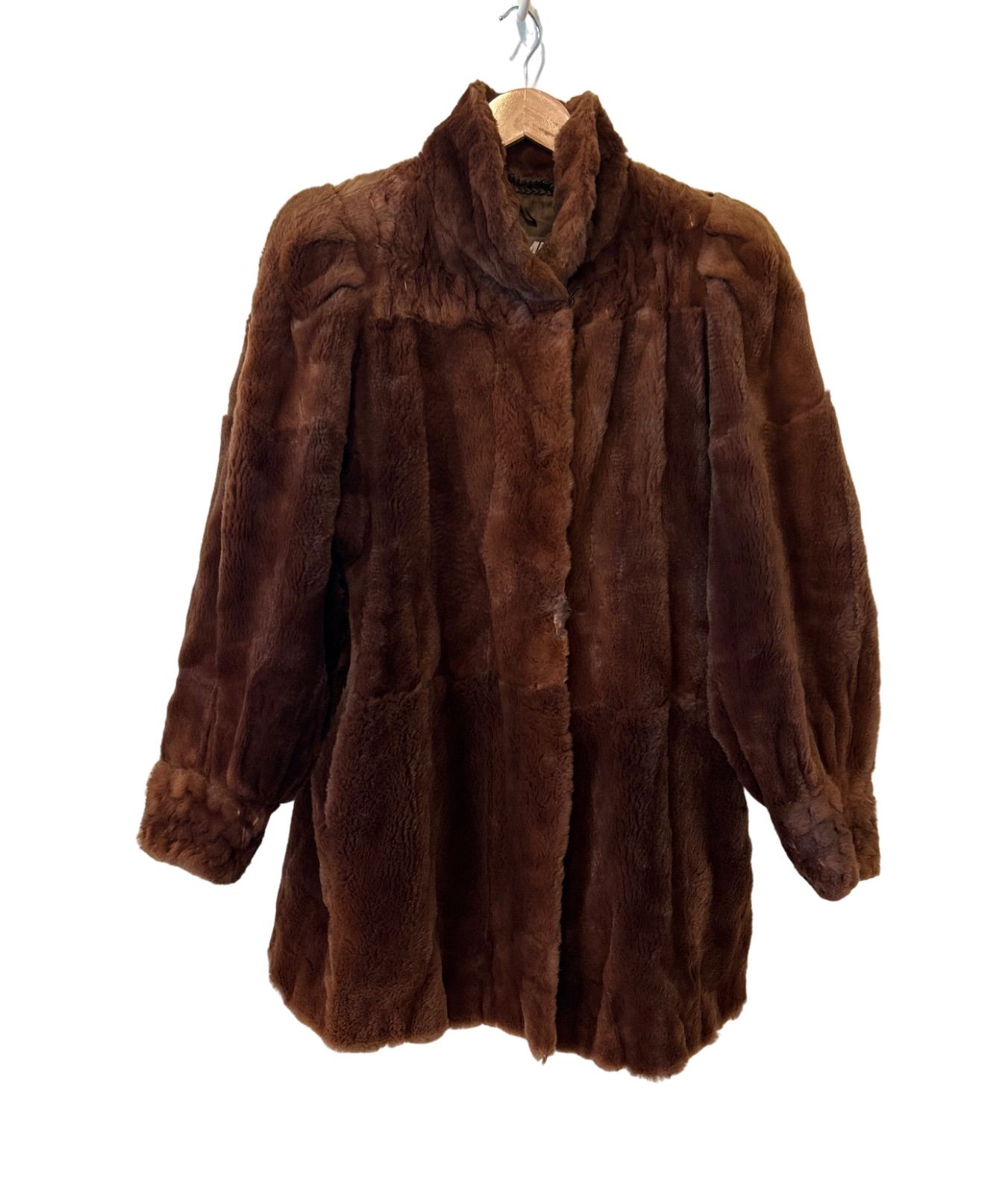RE331 EMBA エンバ 毛皮コート レディース ブラウン 茶色 サイズ11