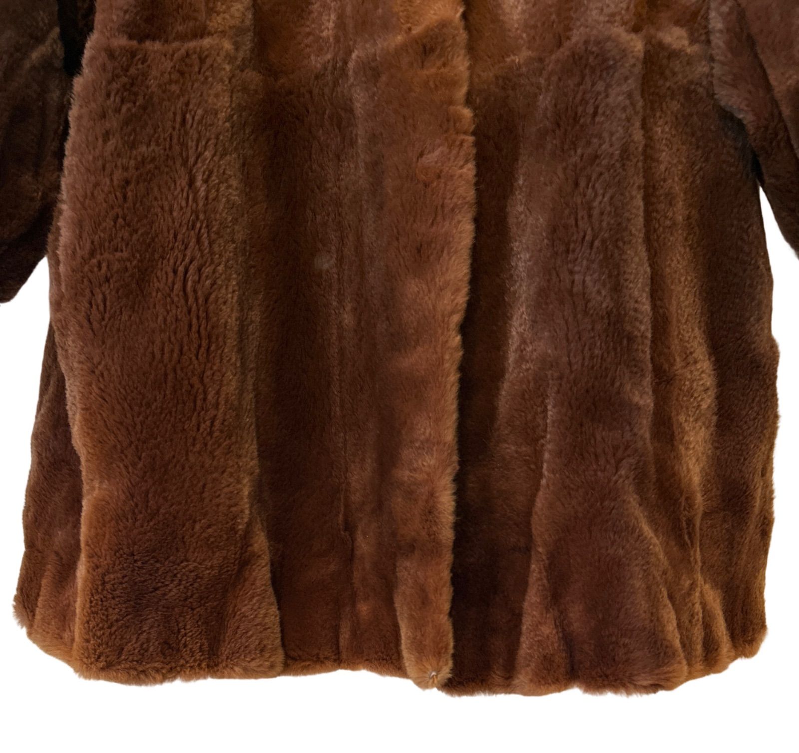 RE331 EMBA エンバ 毛皮コート レディース ブラウン 茶色 サイズ11