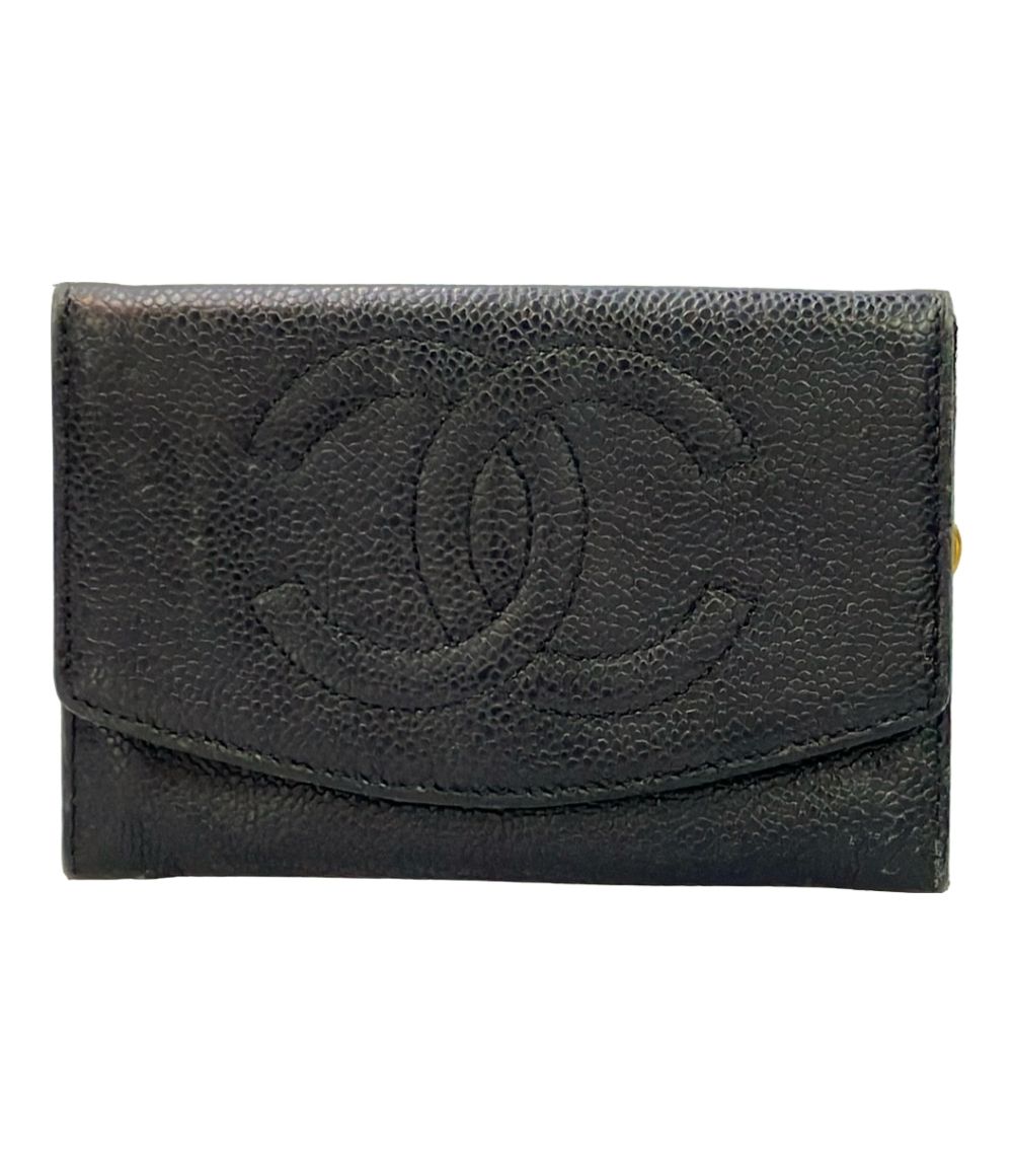 シャネル 財布 ゴールド金具 キャビアスキン レディース CHANEL