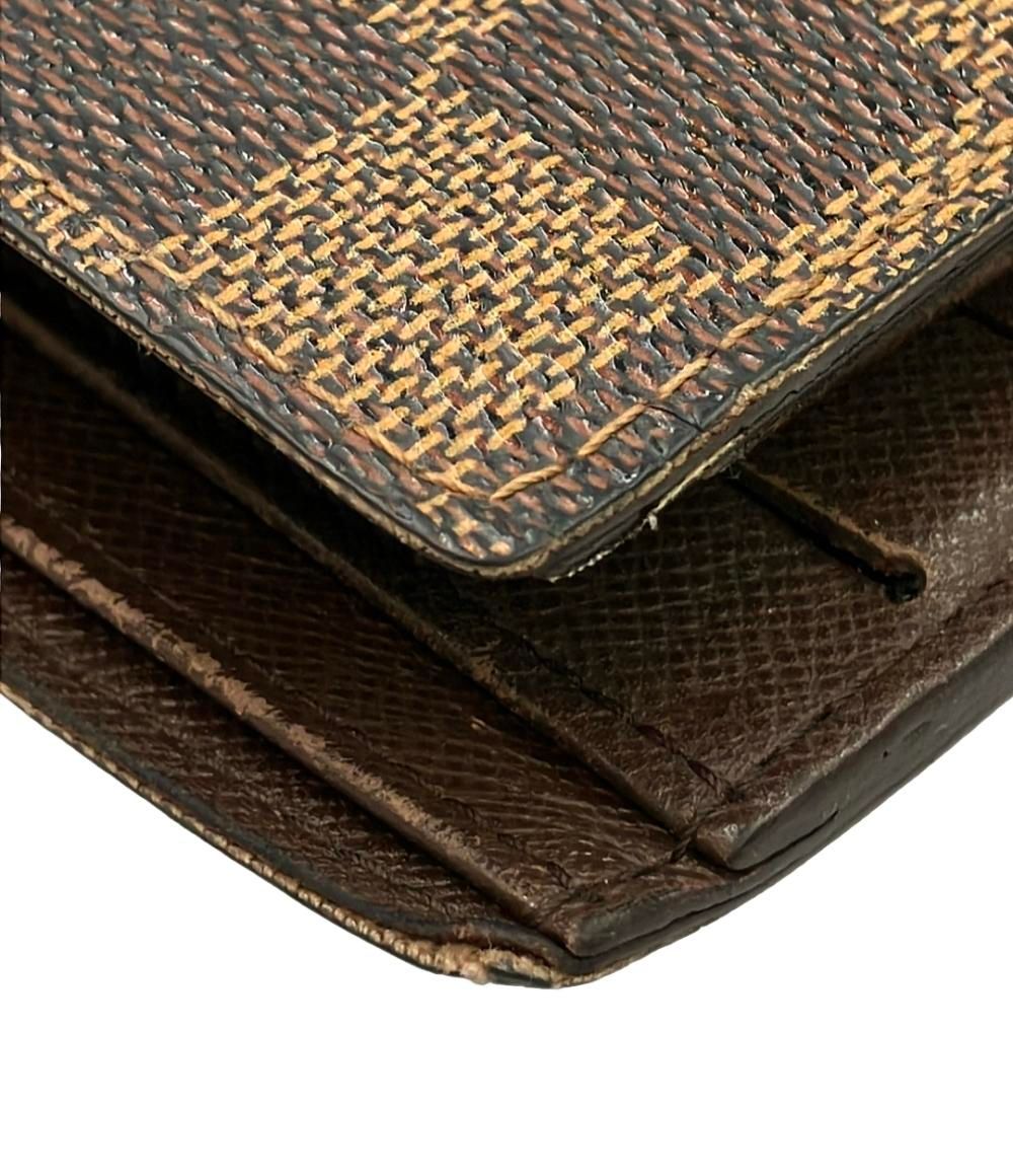 ルイヴィトン ダミエ ポルトフォイユマルコ 二つ折り財布 男女兼用 ブラウン LOUIS VUITTON ルイ・ヴィトン ポルトフォイユ・マルコ N61675 CA0089