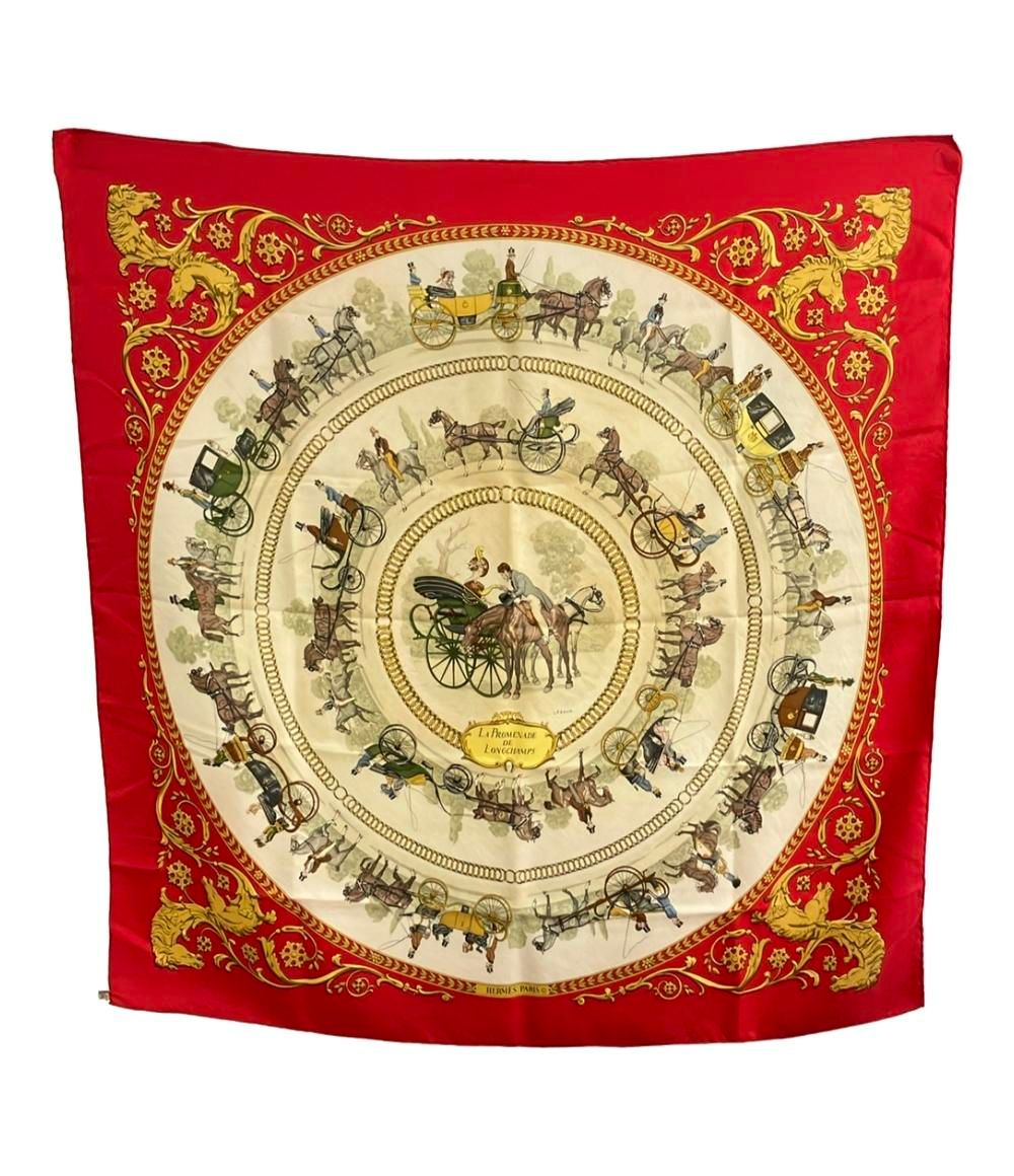 訳あり エルメス スカーフ シルク100% カレ90 LA PROMENADE DE