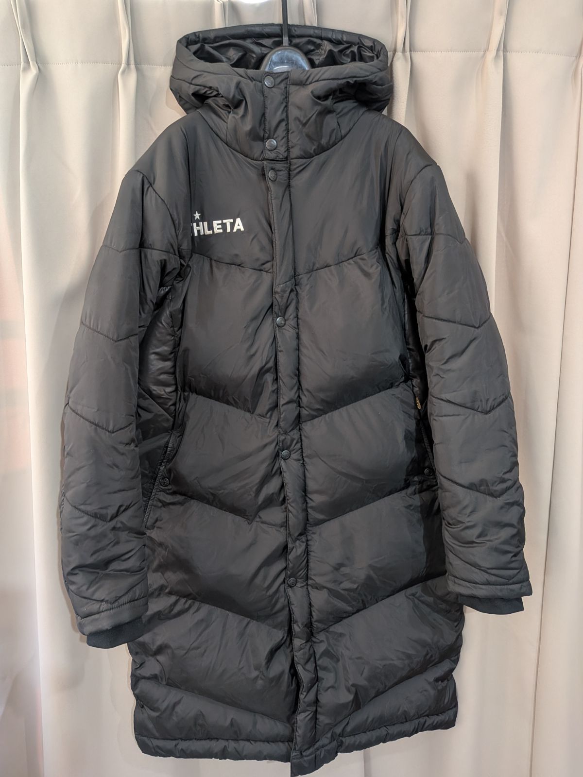 ATHLETA アスレタ 中綿入 ベンチコート M 黒