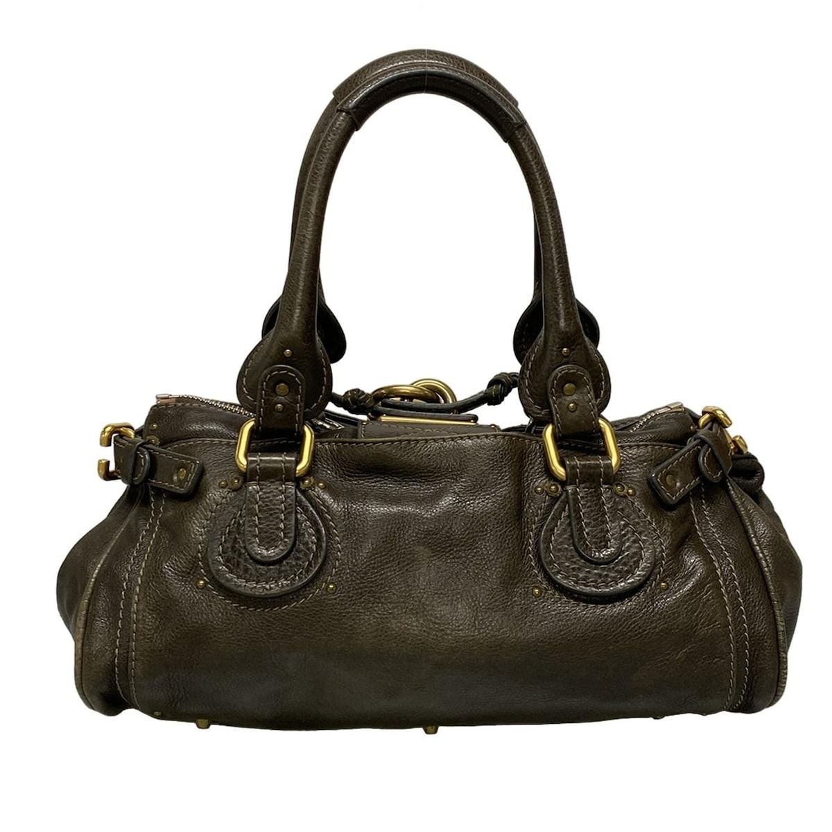 Chloe(クロエ) ハンドバッグ パディントン カーキ レザー - メルカリ