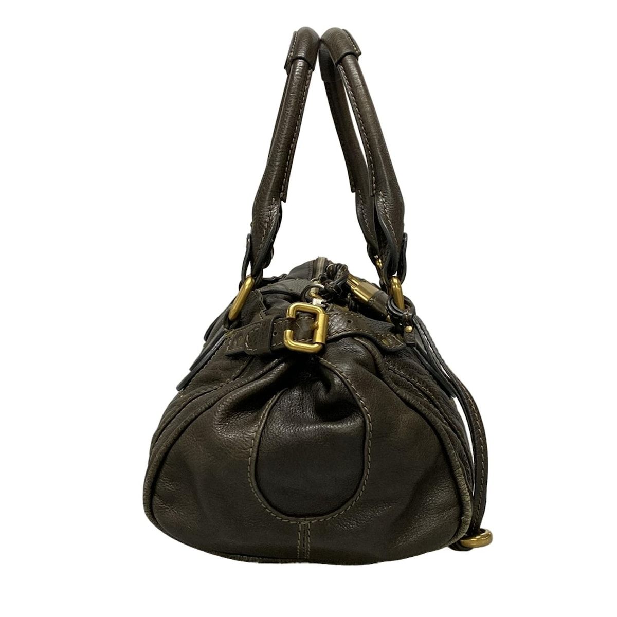 Chloe(クロエ) ハンドバッグ パディントン カーキ レザー - メルカリ