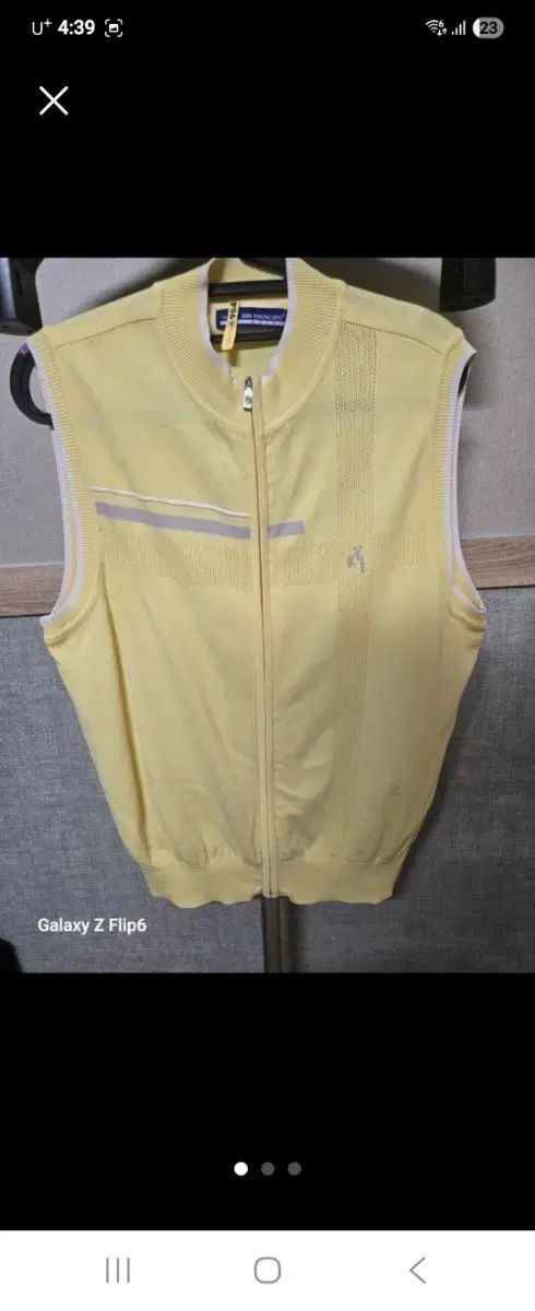 KIM YOUNG JO ゴルフ ニット ベスト イェロー