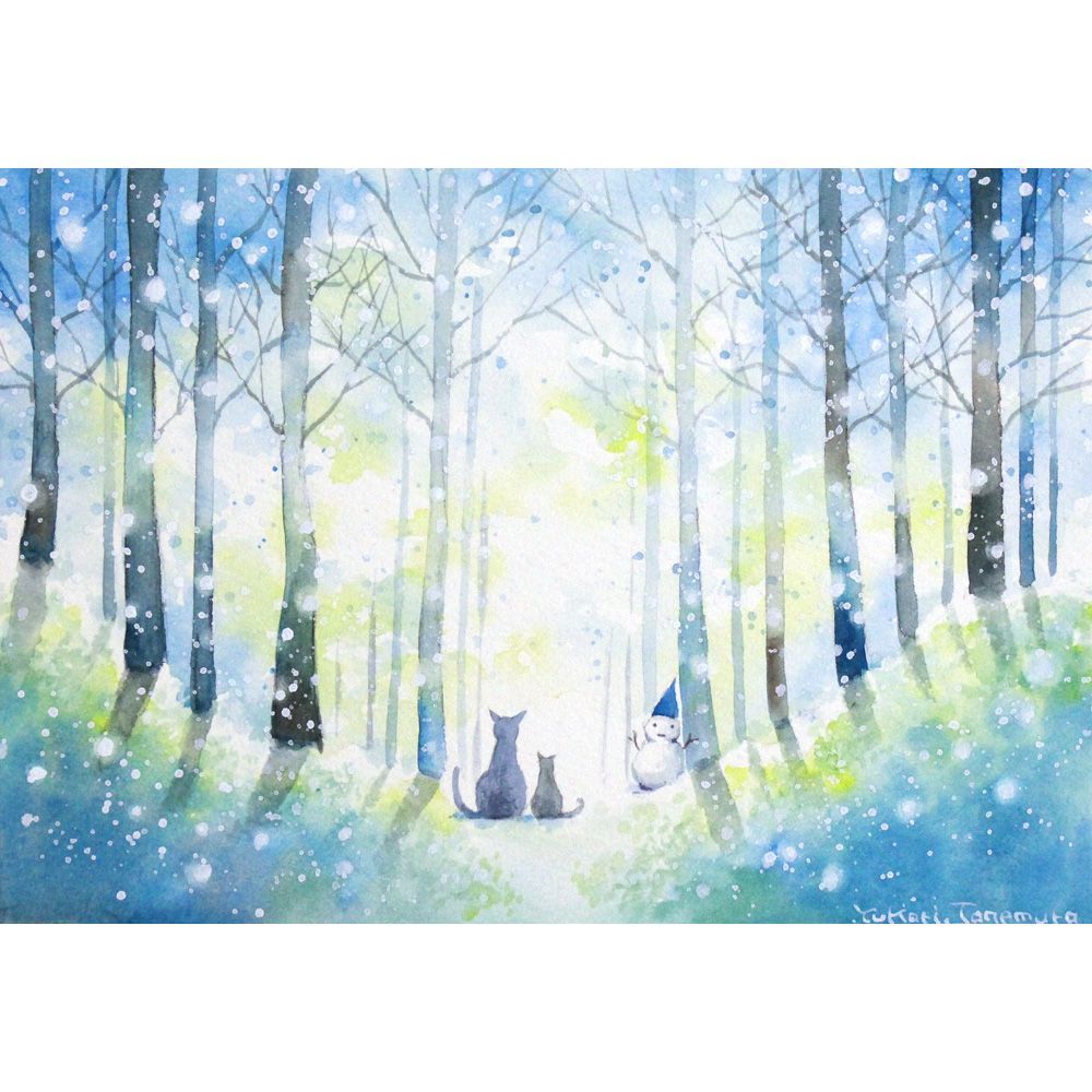 原画）冬晴の雪【A5サイズ／水彩画／#2848】 - メルカリ