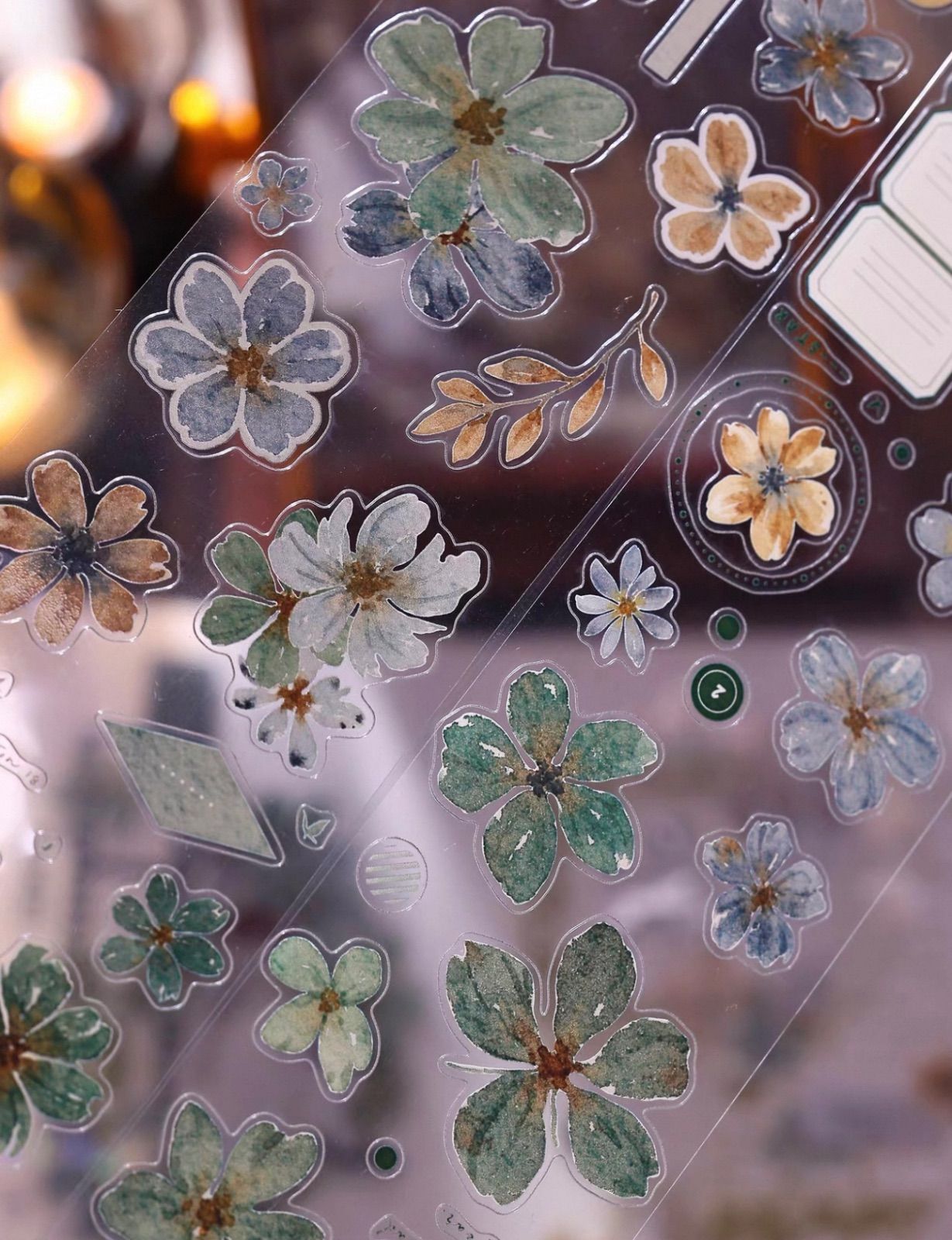 PET 青书 ダイカット加工 6.5cm×6m 200cm/loop 海外マスキングテープ