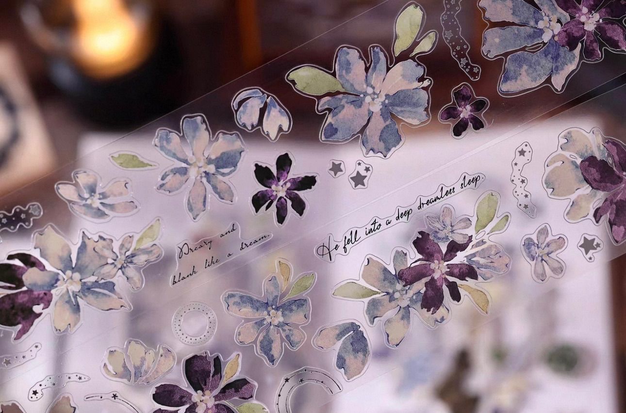 PET 迷梦 ダイカット 6cm×5m 海外マスキングテープ 花 PET 迷梦 ダイカット 6cm×5m 海外マスキングテープ 花 PET 迷梦