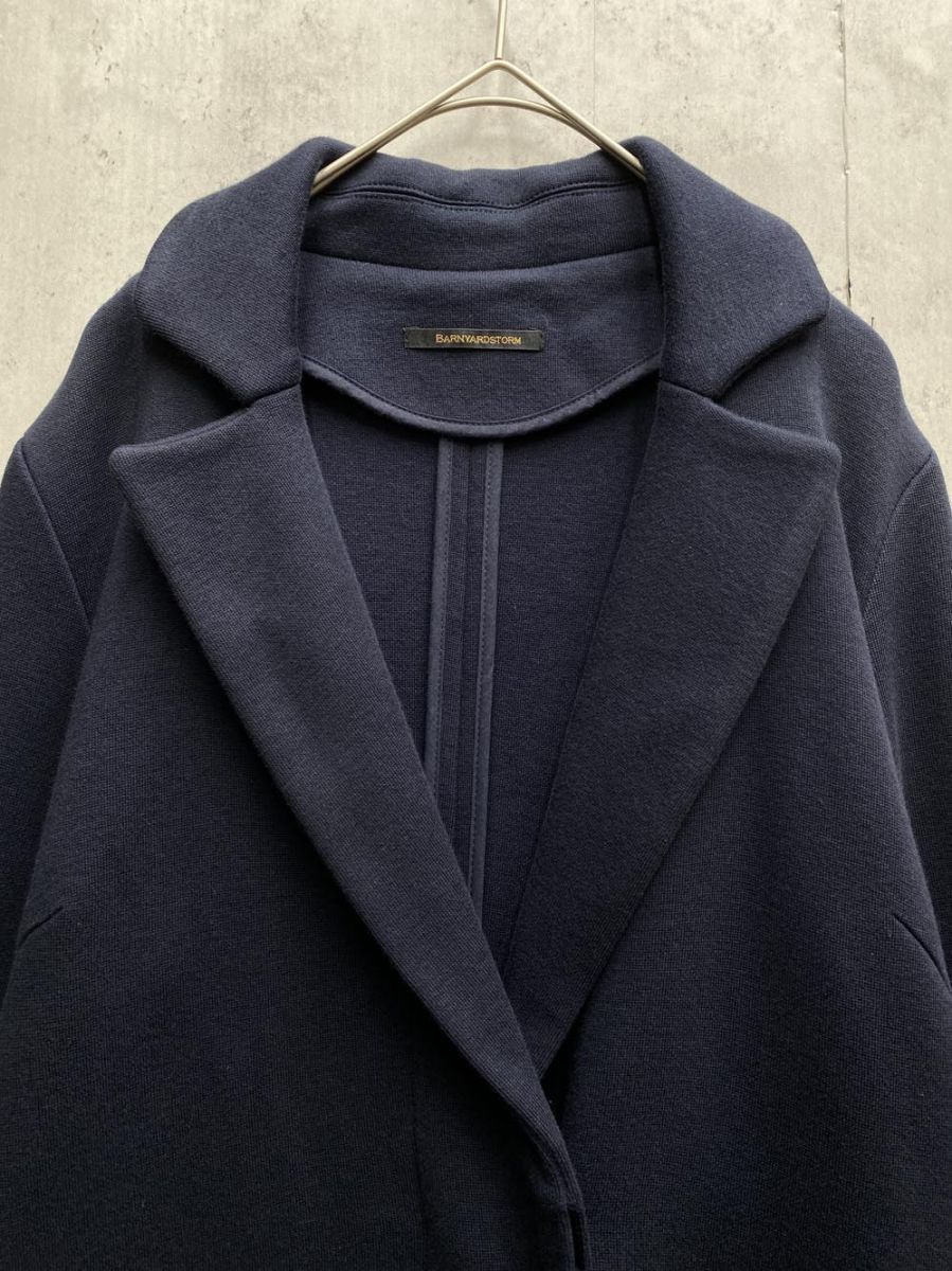 BARNYARDSTORM ネイビー アウター FREE BARNYARDSTORM バンヤードストーム ネイビー チェスター コート size0