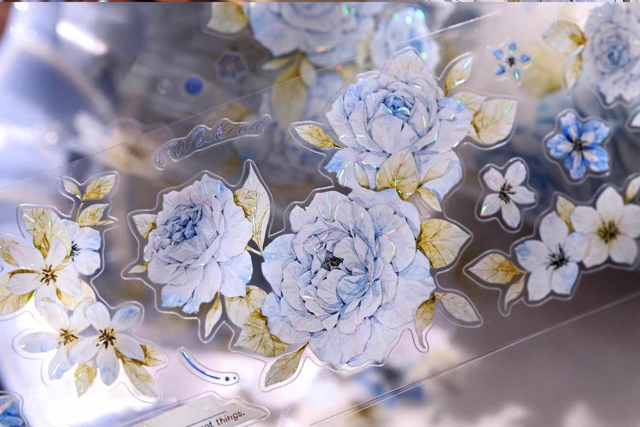 贝壳光 涧石蓝 ダイカット加工 5.5cm×6m 150cm/loop 海外マスキング