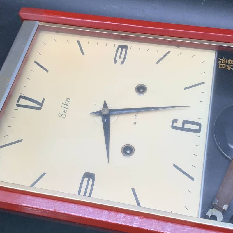 セイコー　アンティーク壁掛け時計　ゼンマイ式　振り子時計 SEIKO セイコー 掛時計 掛け時計 壁掛け時計 飾り振り子時計 クオーツ