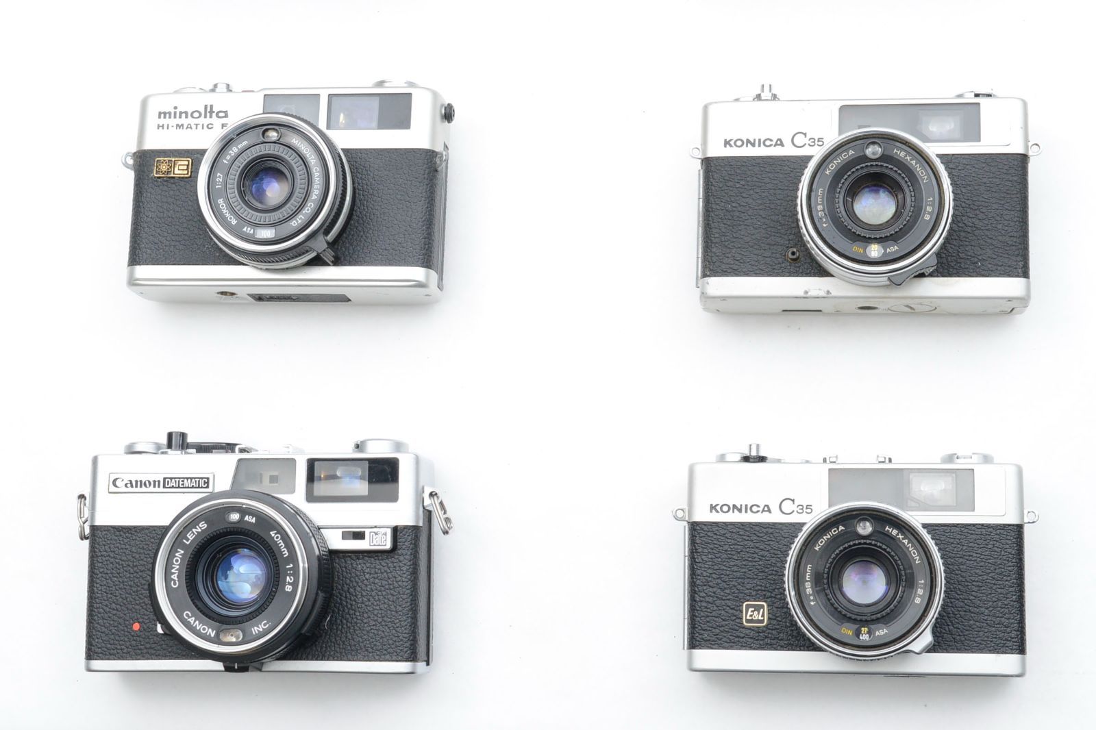 ●KONICA　C35　二個セット【ジャンク品】 ◇ KONICA コニカ C35 FD 2台セット ジャンク品 部品取り・修理ベース等に