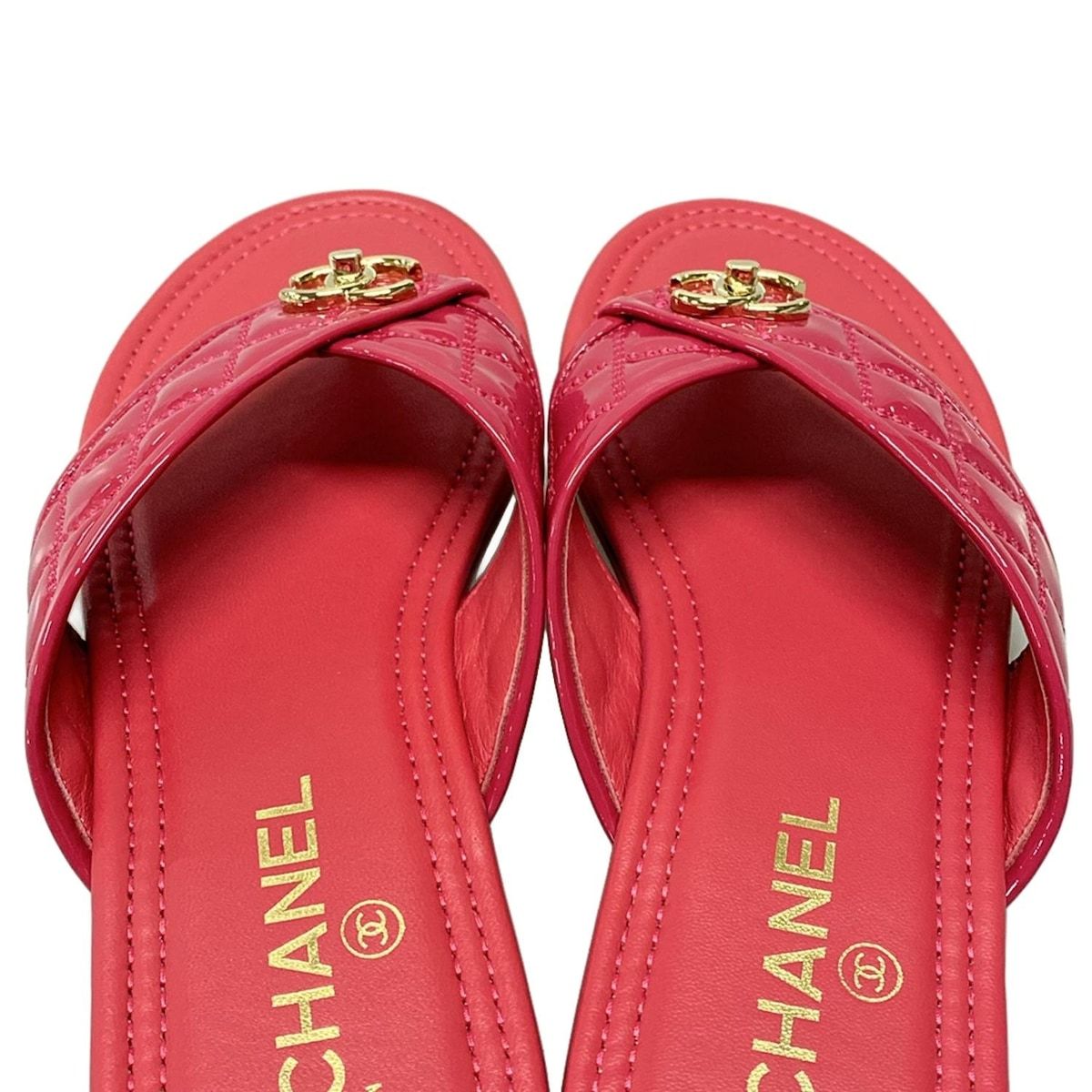 CHANEL(シャネル) サンダル 38C レディース G45141 ピンク トング