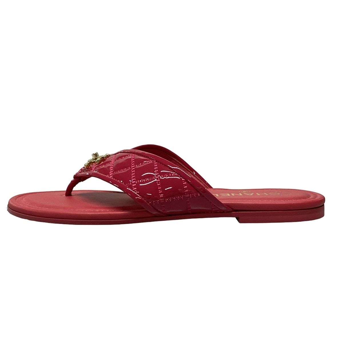 CHANEL レッド サンダル 38C CHANEL(シャネル) サンダル 38C レディース G45141 ピンク トング