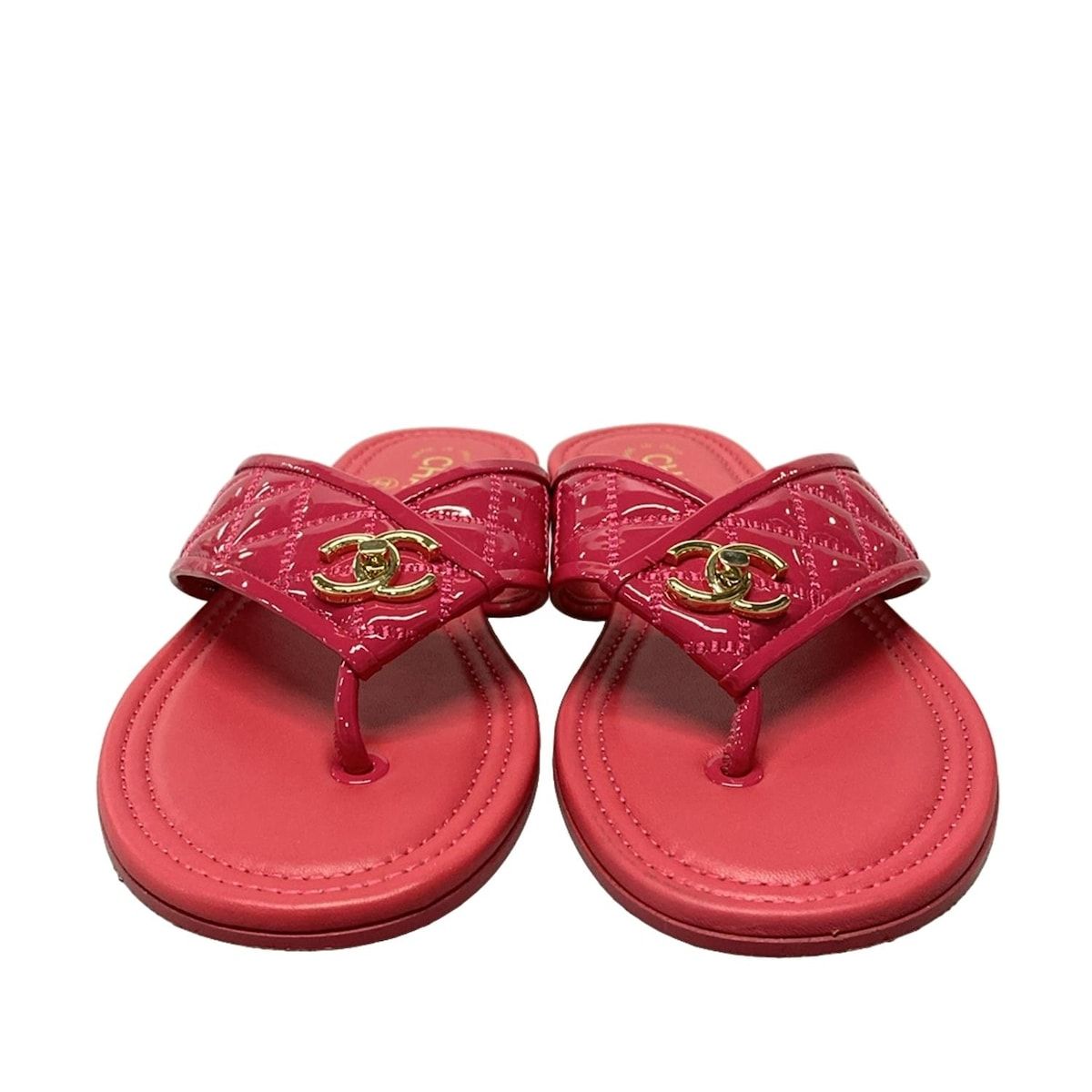 CHANEL(シャネル) サンダル 38C レディース G45141 ピンク トング