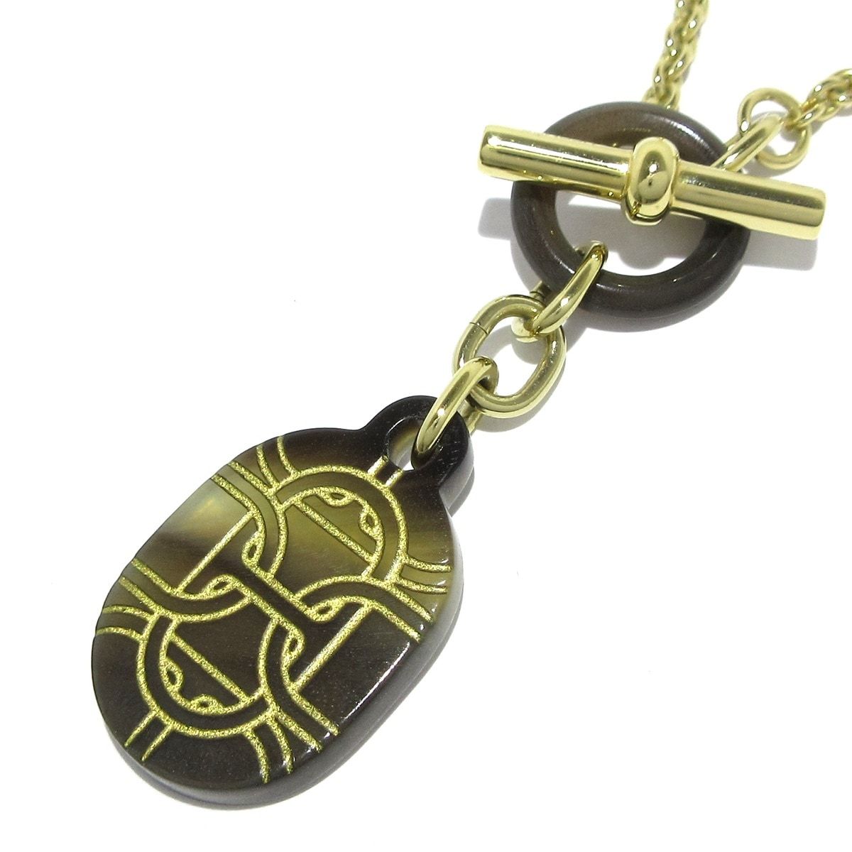 HERMES(エルメス) ネックレス美品 バッファローホーンラッカー