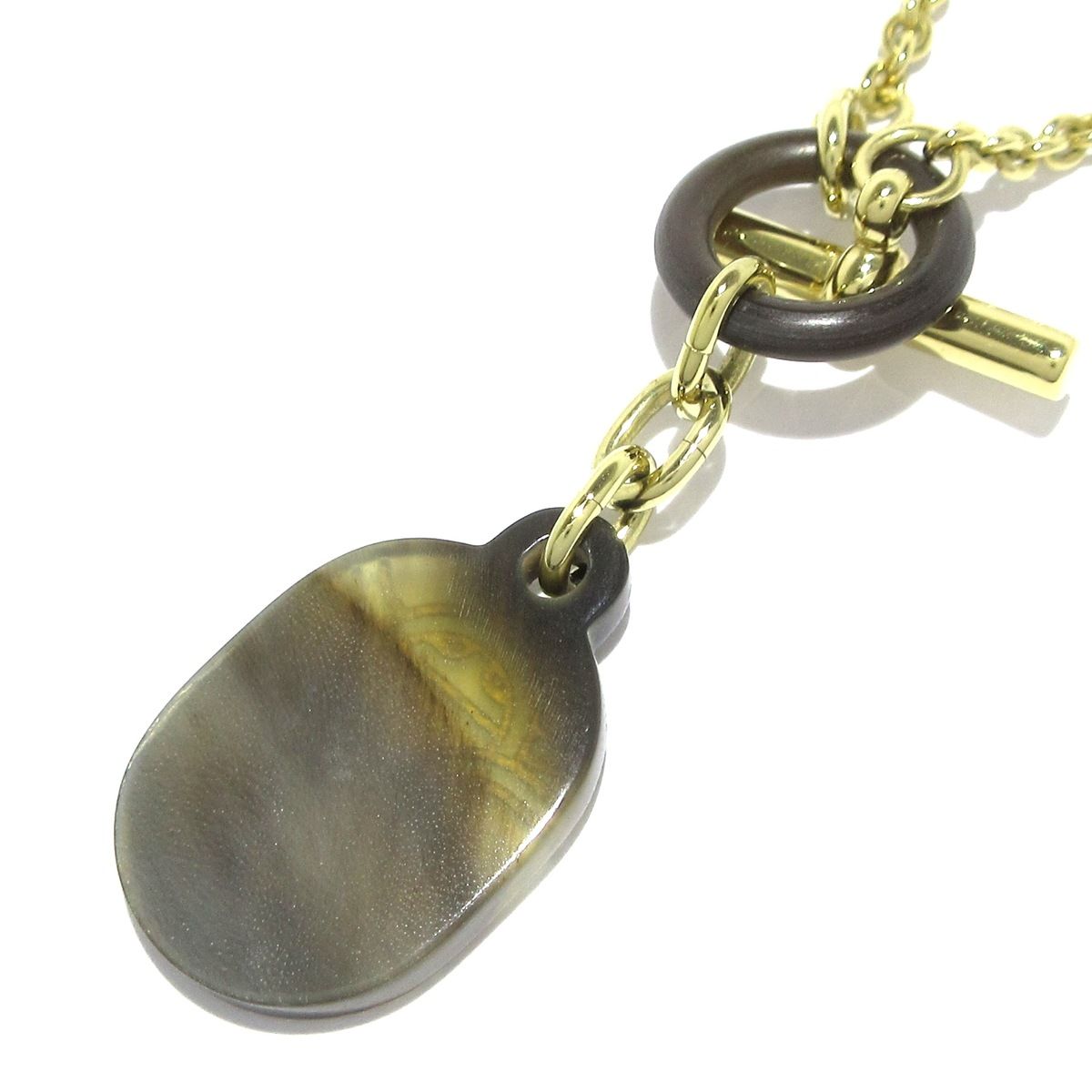 HERMES(エルメス) ネックレス美品 バッファローホーンラッカー