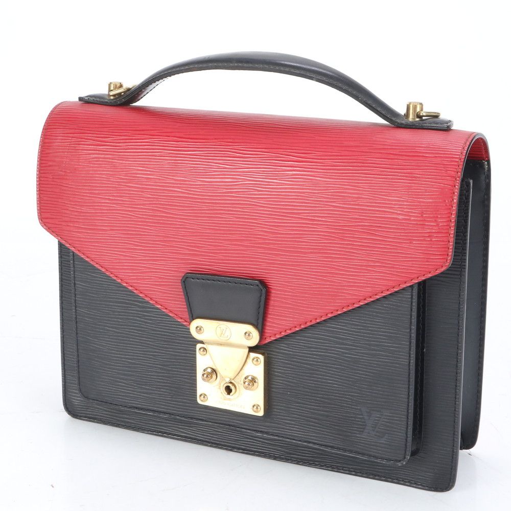 極美品 ベタなし ルイヴィトン エピ モンソー ノワール カスティリアン