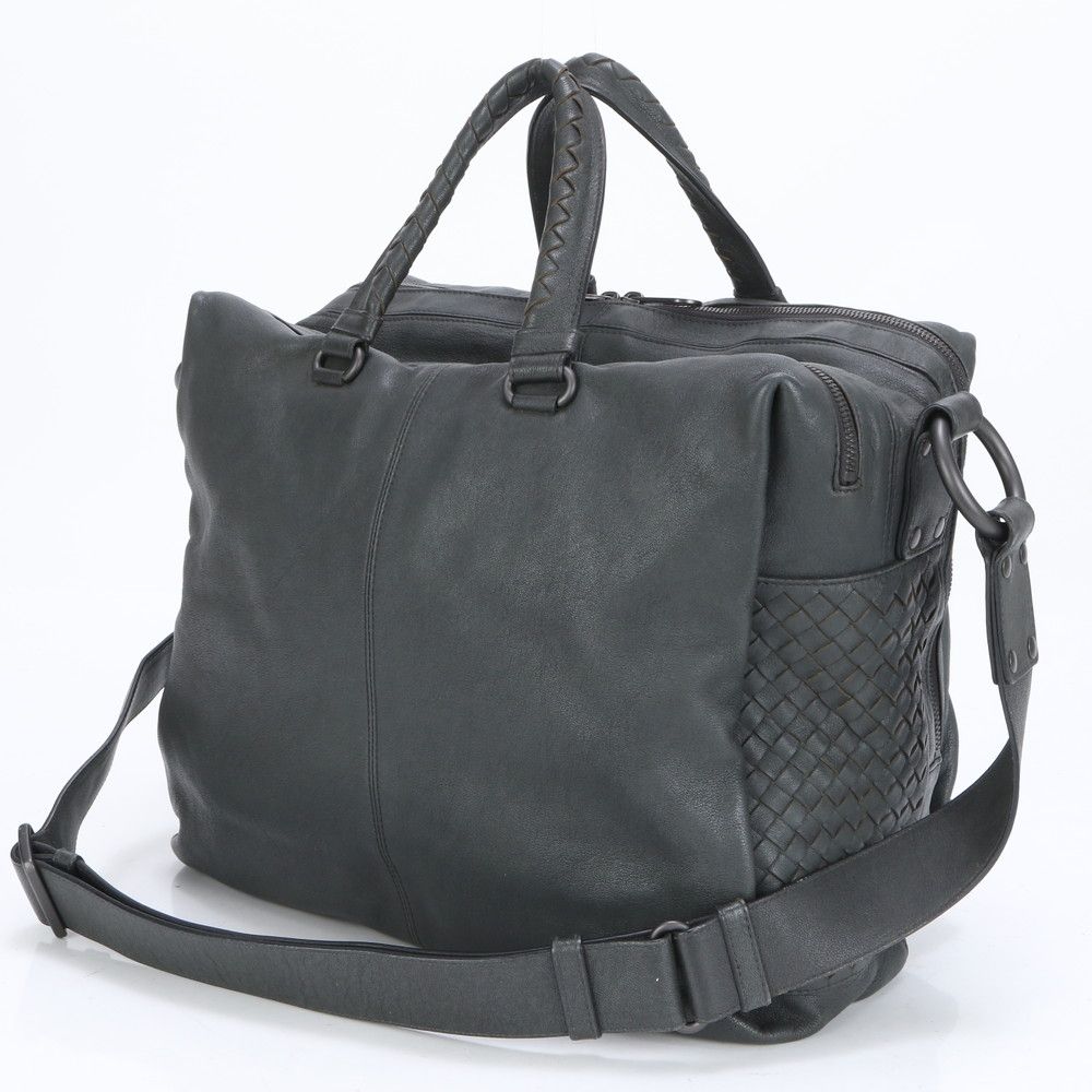 美品 ボッテガヴェネタ イントレチャート 編みこみ レザー 2WAY