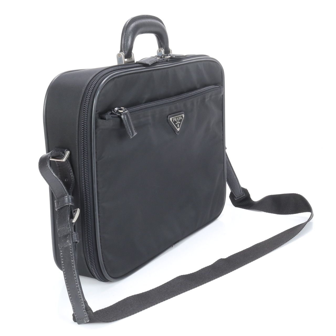 美品 プラダ テスートナイロン トライアングルロゴ 2WAY ビジネス