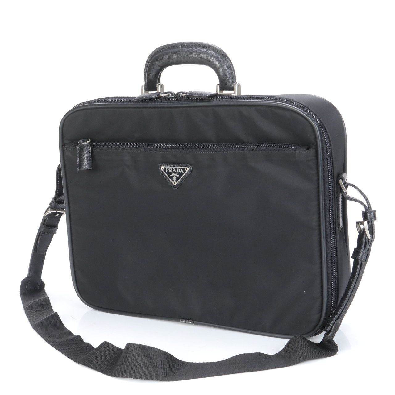 美品 プラダ テスートナイロン トライアングルロゴ 2WAY ビジネス