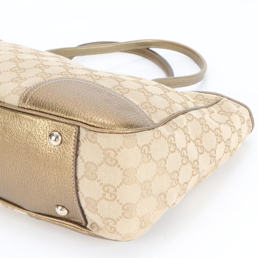 極美品 グッチ GG キャンバス プリンシー レザー トート バッグ 肩掛け