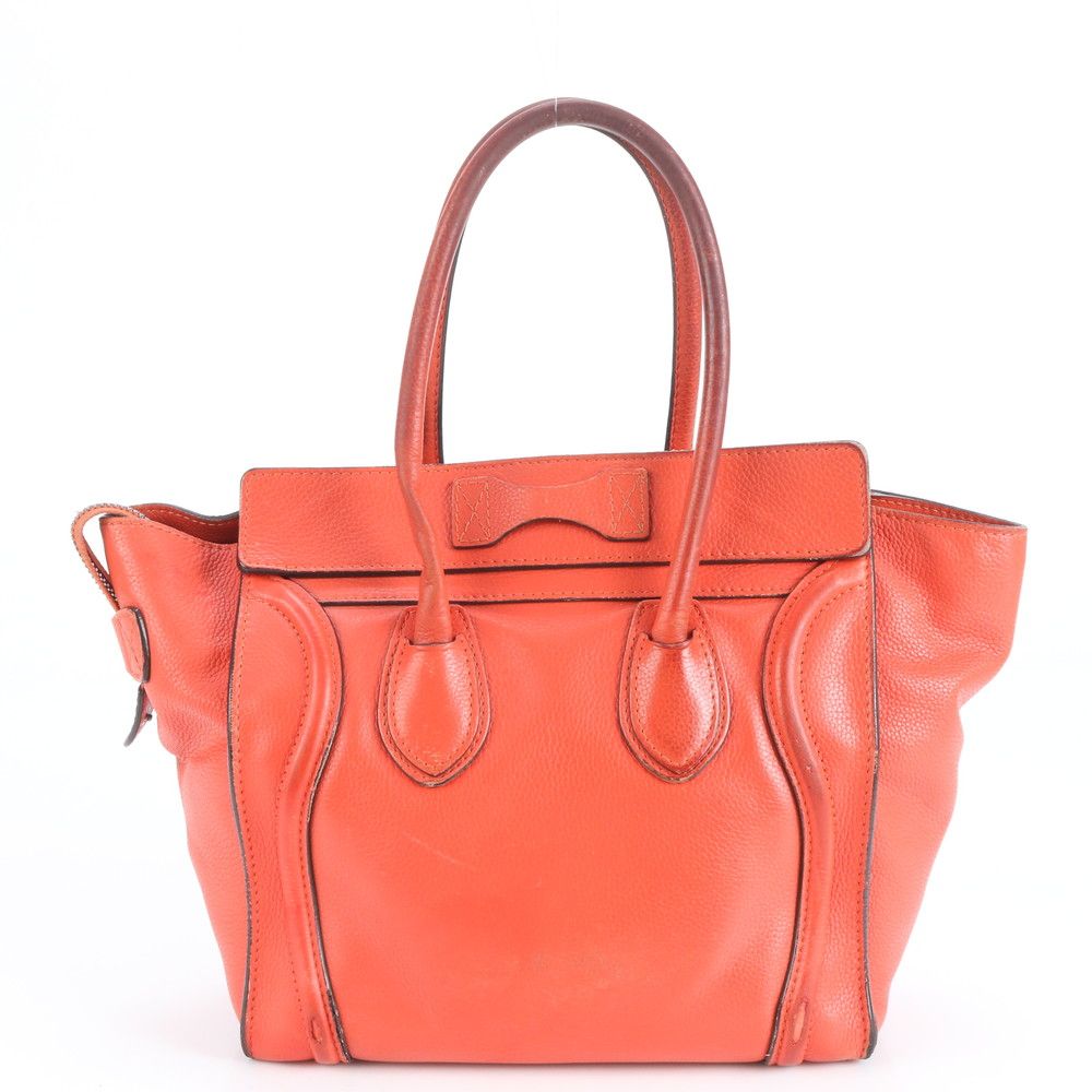 美品 セリーヌ ラゲージ マイクロ ショッパー レザー トート バッグ