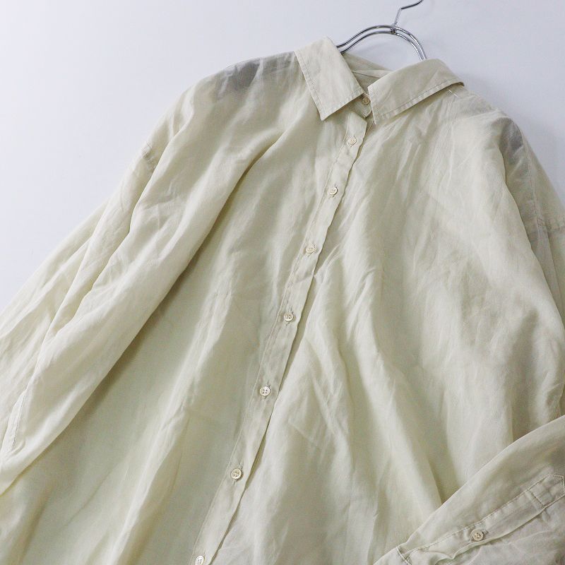 2025SS プラージュ Plage PURE RAMIE SHEER シャツ ｜ベージュ トップス ラミー シアー ブラウス 長袖【2400014699463】 PURE RAMIE SHEER シャツ（シャツ／ブラウス）｜Plage（プラージュ）の