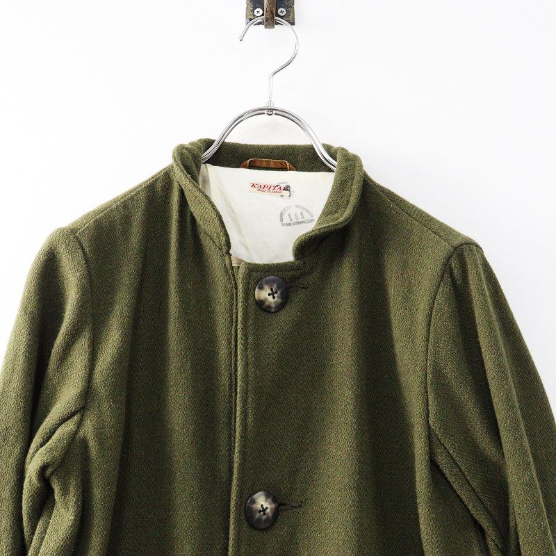 キャピタル KAPITAL ヴィンテージメルトン マーブルコート XS｜カーキ