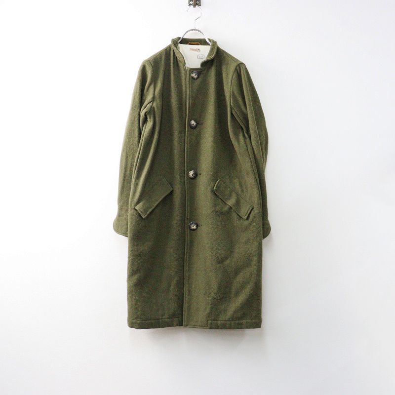 キャピタル KAPITAL ヴィンテージメルトン マーブルコート XS｜カーキ