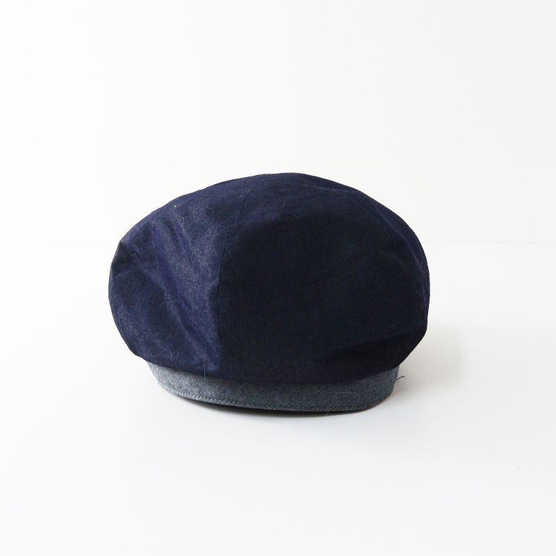 美品 石田製帽 ISHIDASEIBOU 備後デニム ベレーハット｜ネイビー 帽子