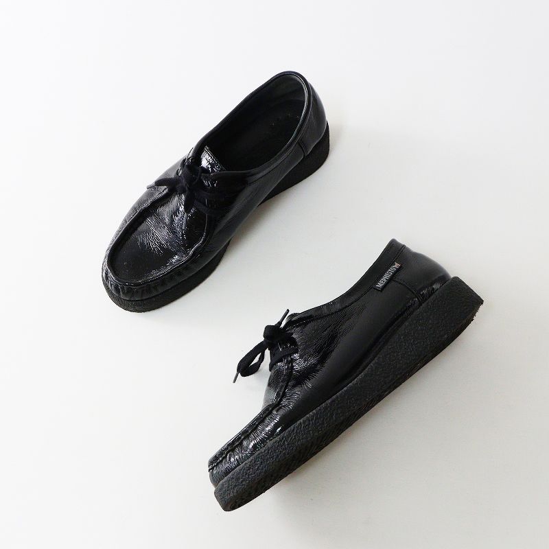 美品 メフィスト MEPHISTO パテントレザー チロリアン シューズ 8