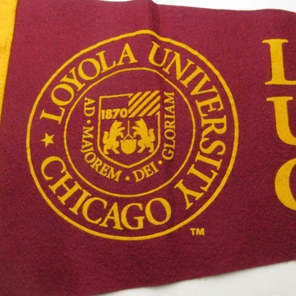 ビンテージ　ペナント　カレッジ　ドール　フロッキー　フェルト　50s 60s 70s-80s USA製 LOYOLA U CHICAGO ロヨラ大学シカゴ校 フェルト