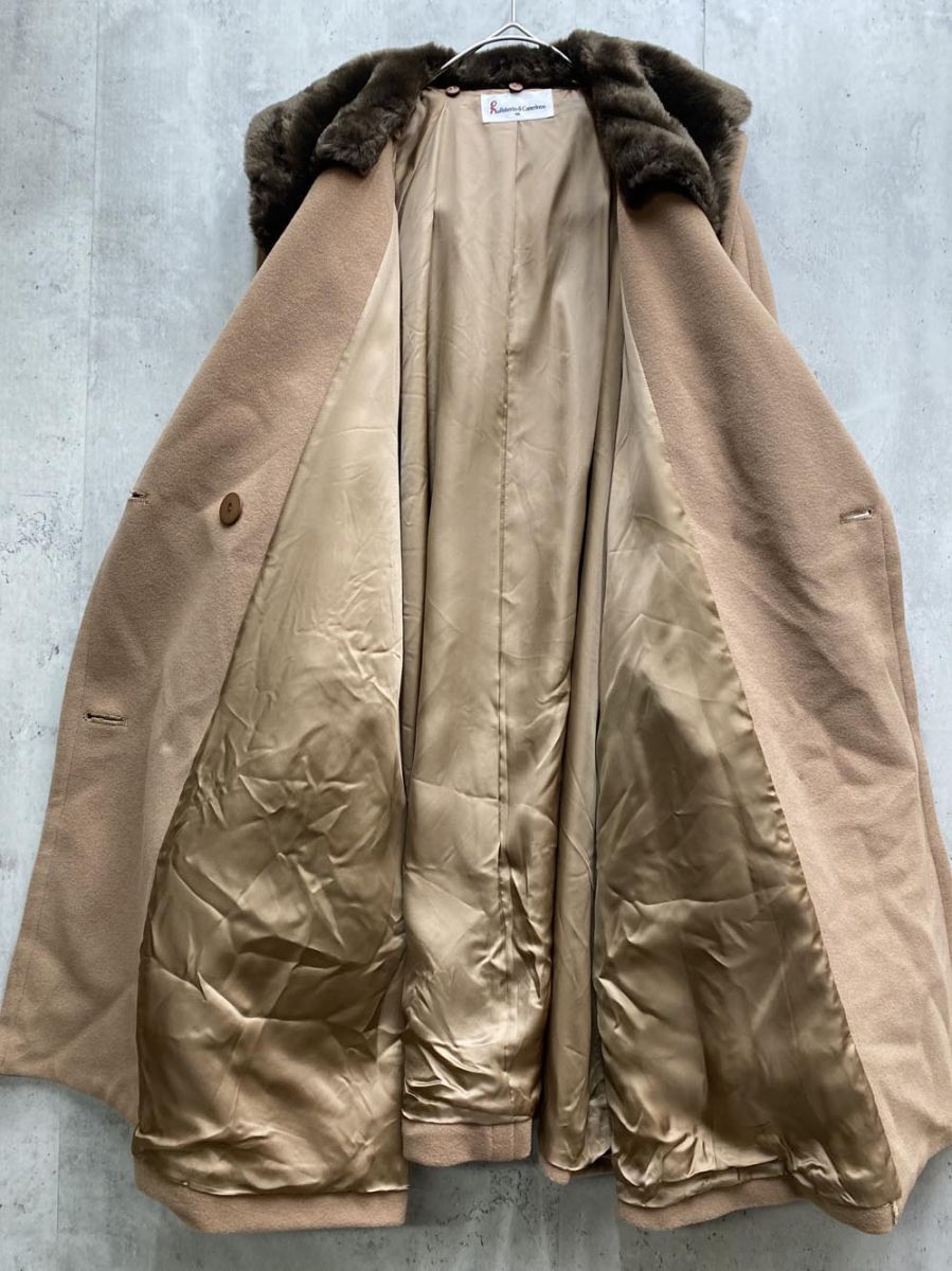 Roberta di Camerino ロベルタディカメリーノ ファー コート size40/茶